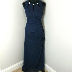 Sheath Maxi Dress with Ruched Side